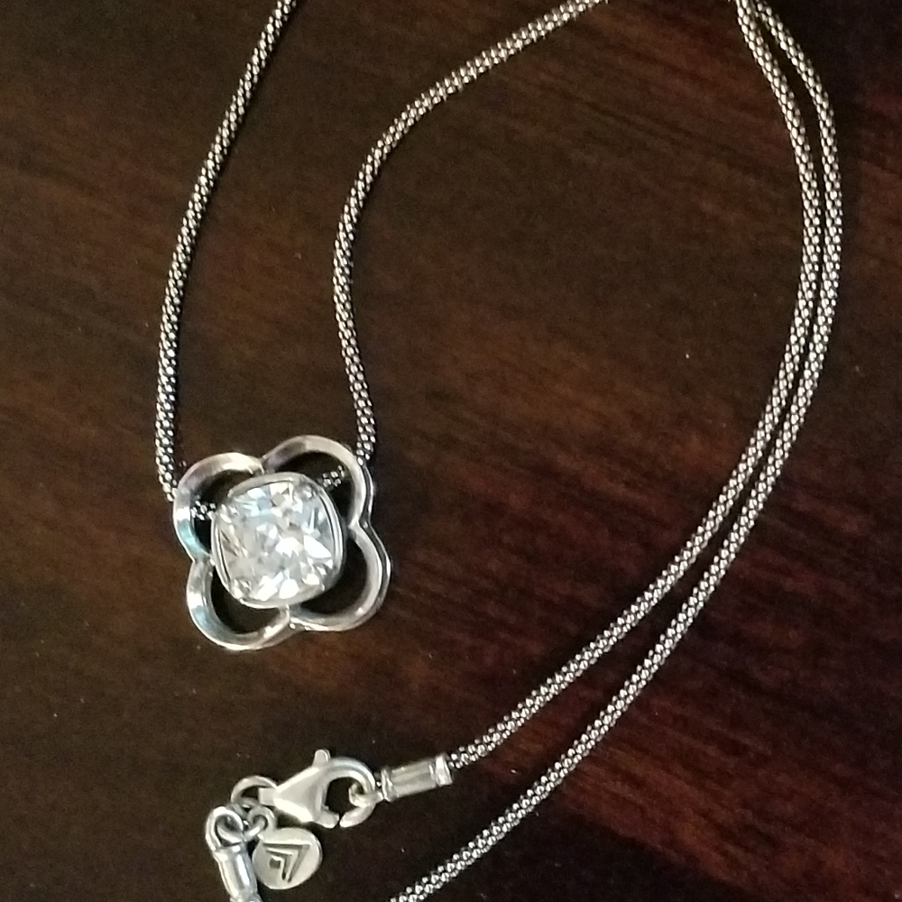 RARE Silpada Sterling Silver & Cubic Zirconia Necklace